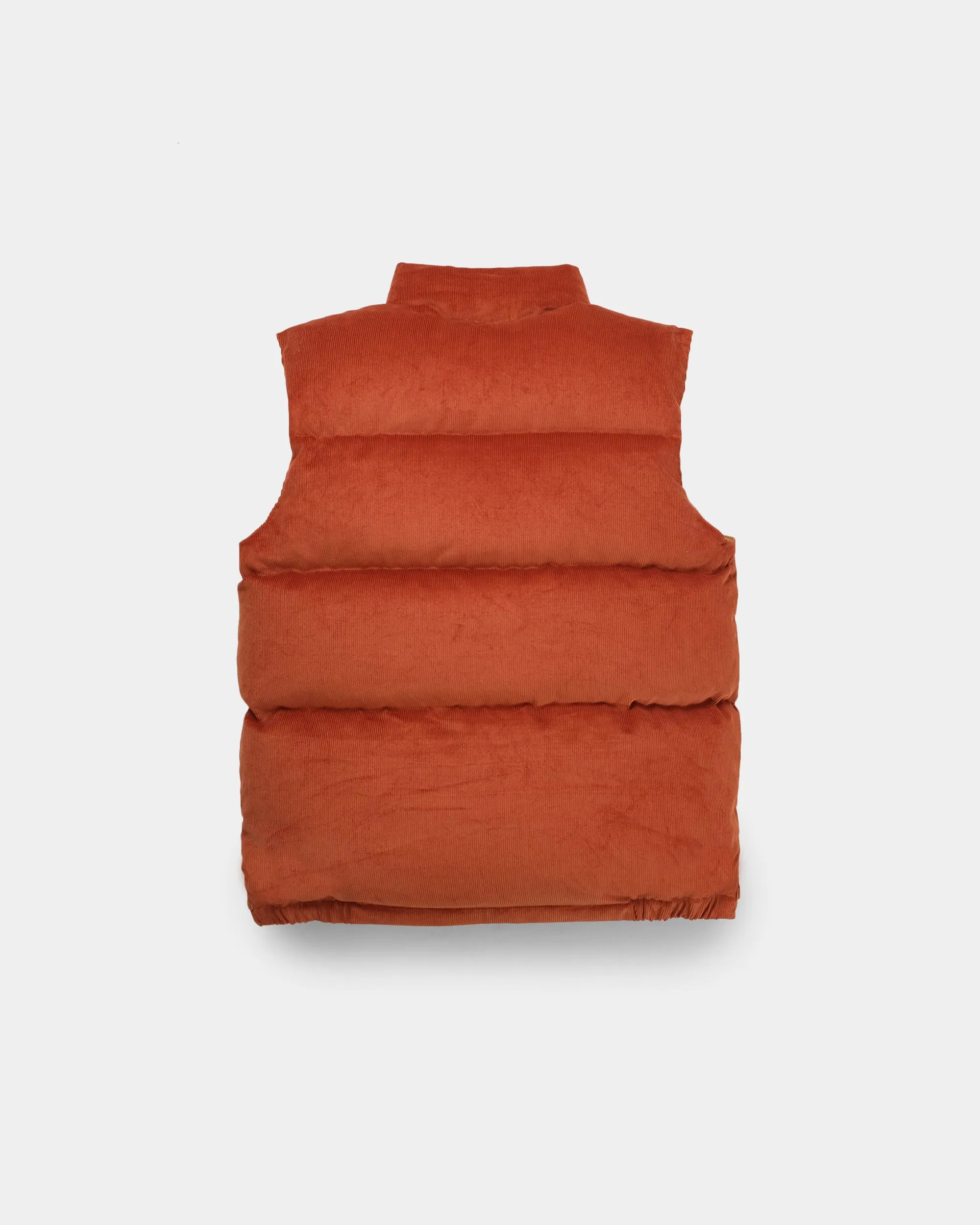 Down Italian Vest - Corduroy - Rust (Final Sale)