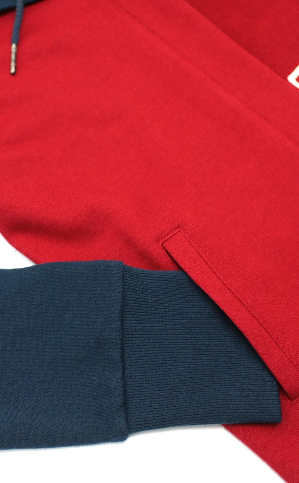 Entree LS Dual Layer Cape Style Navy And Red USA Hoodie