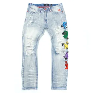 F1750 Frost Money Dance Denim Jeans - Light Wash