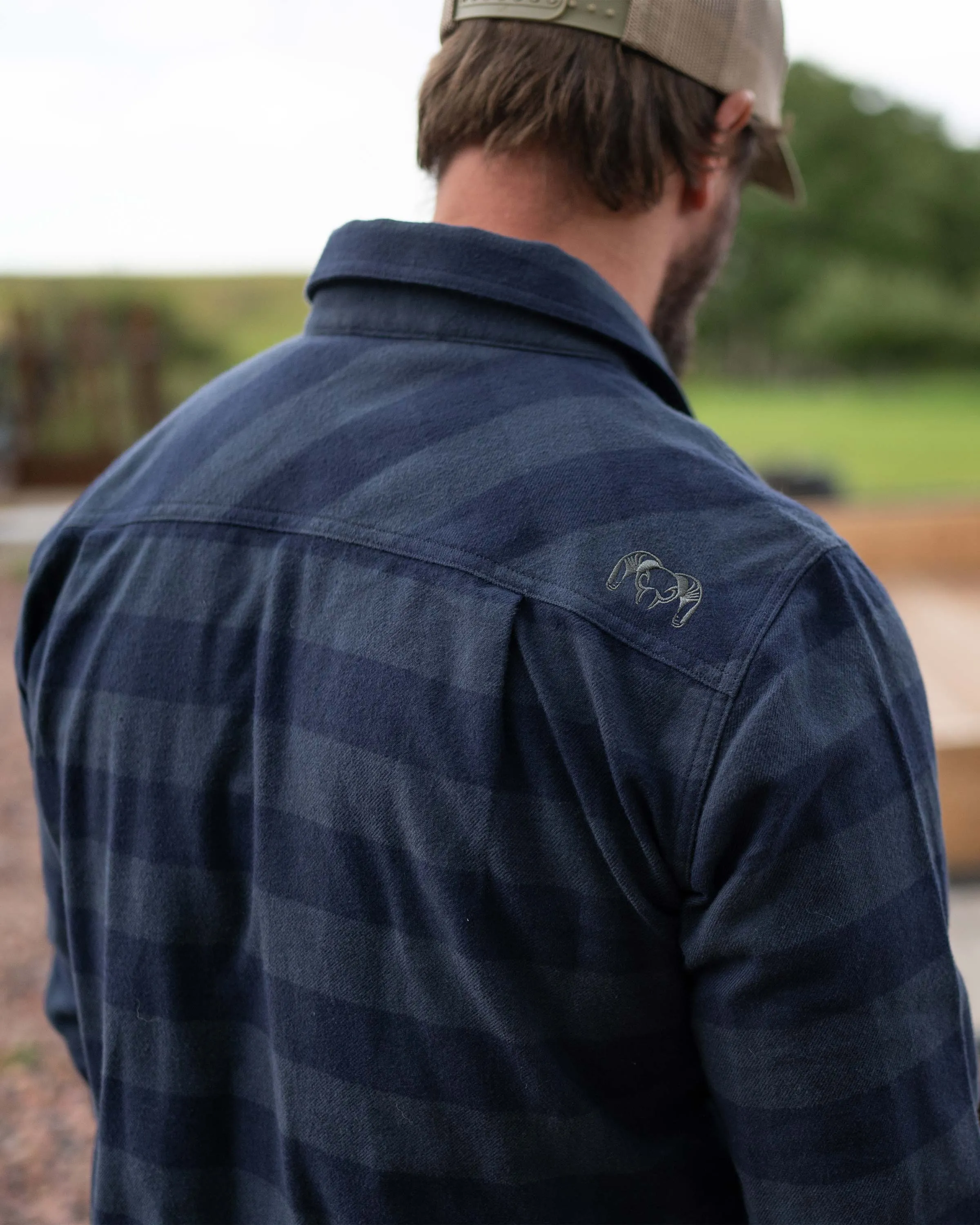 Field Flannel Shirt | Steel Blue Trio