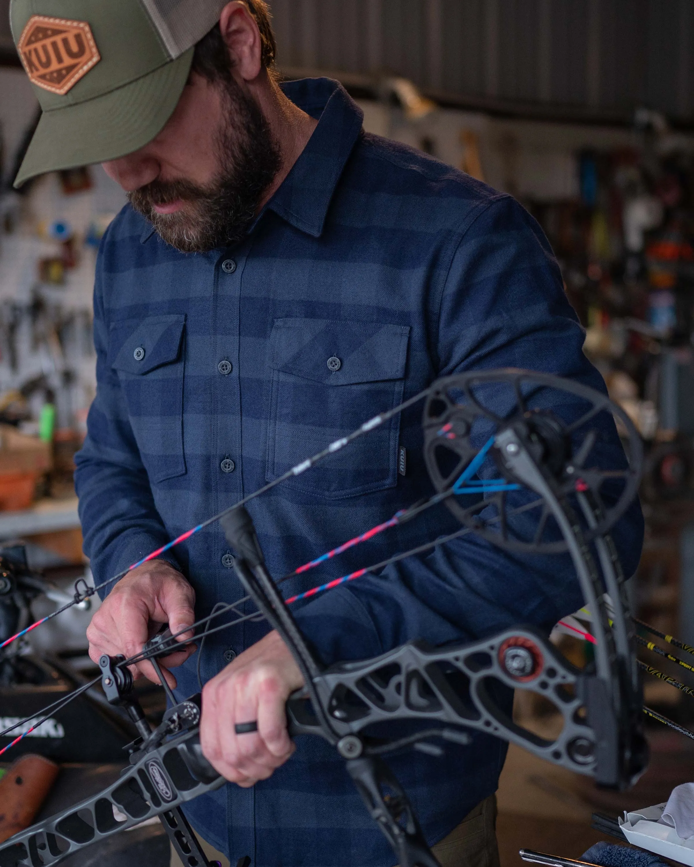 Field Flannel Shirt | Steel Blue Trio