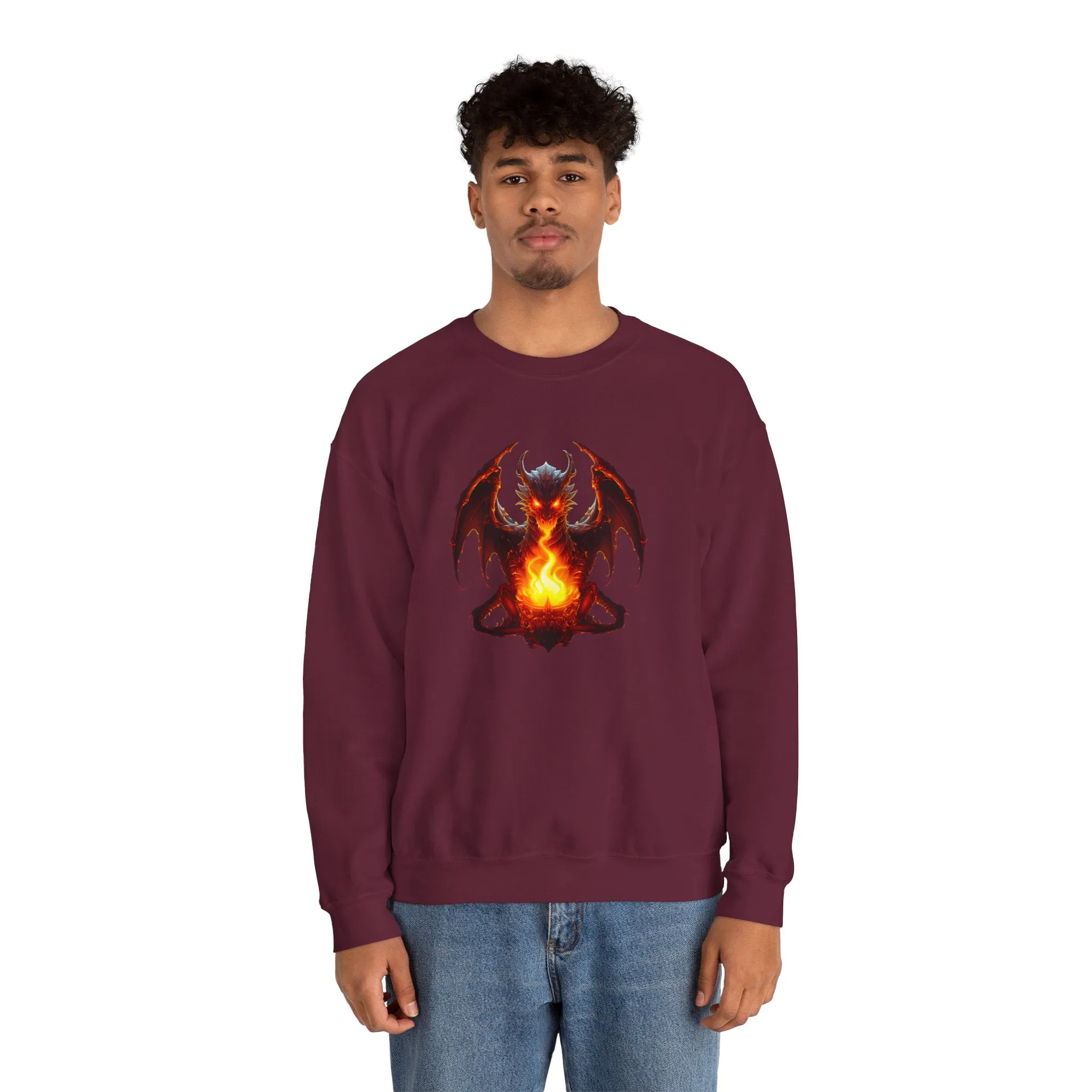 Fire Dragon Unisex Heavy Blend™ Crewneck Sweatshirt