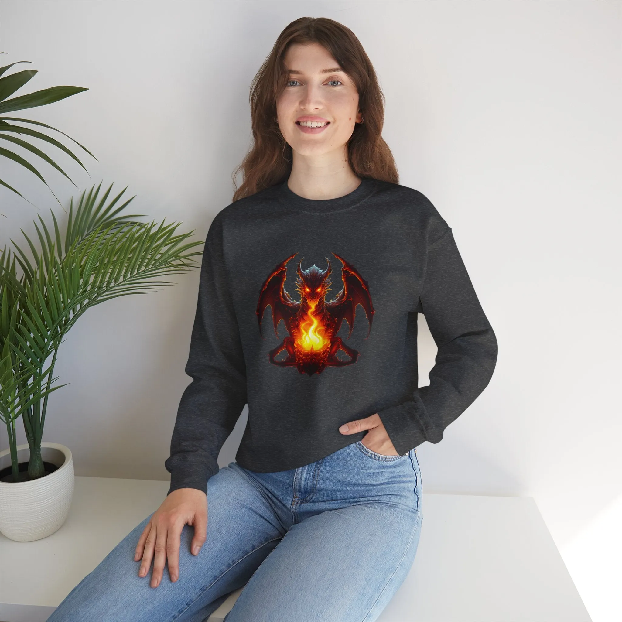 Fire Dragon Unisex Heavy Blend™ Crewneck Sweatshirt