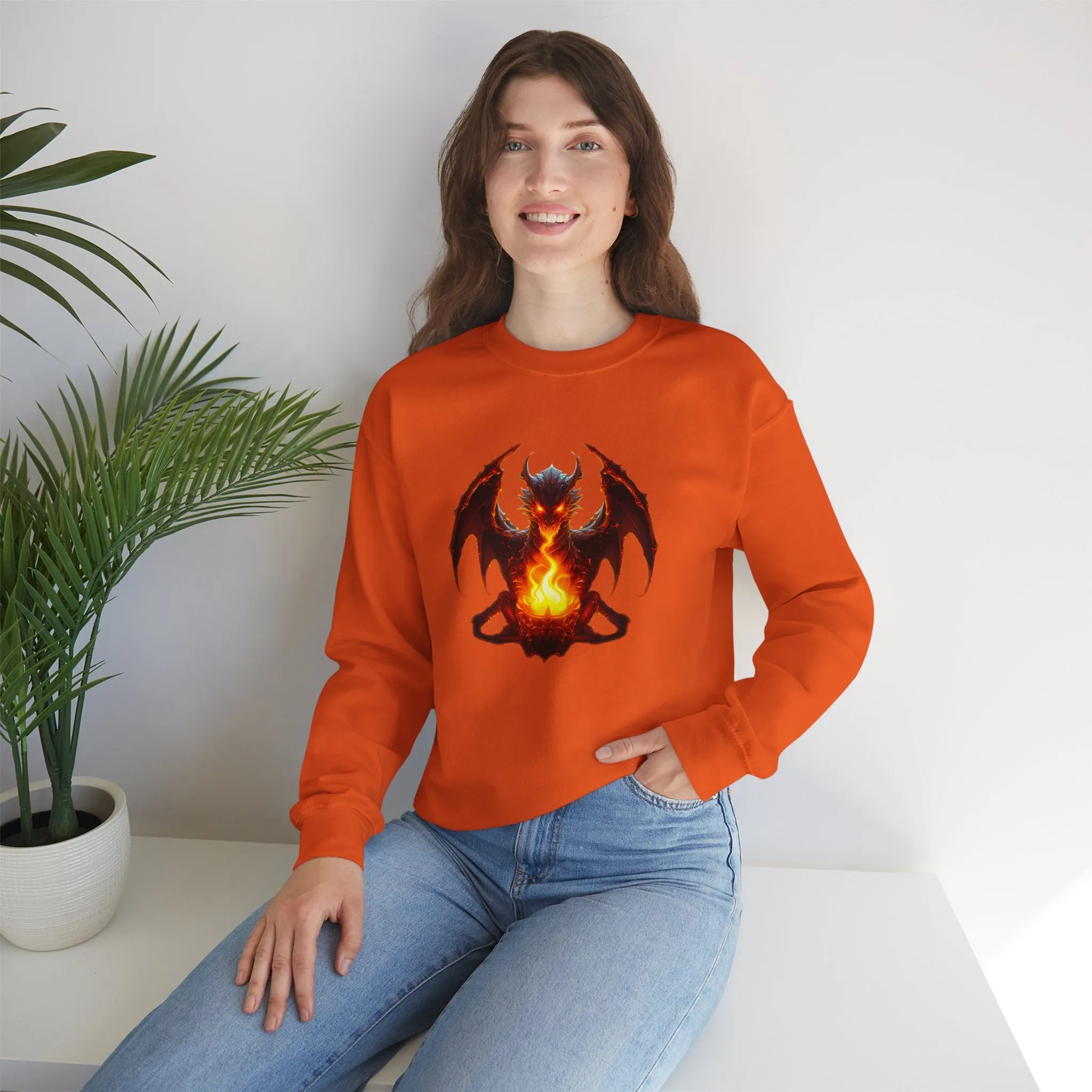 Fire Dragon Unisex Heavy Blend™ Crewneck Sweatshirt