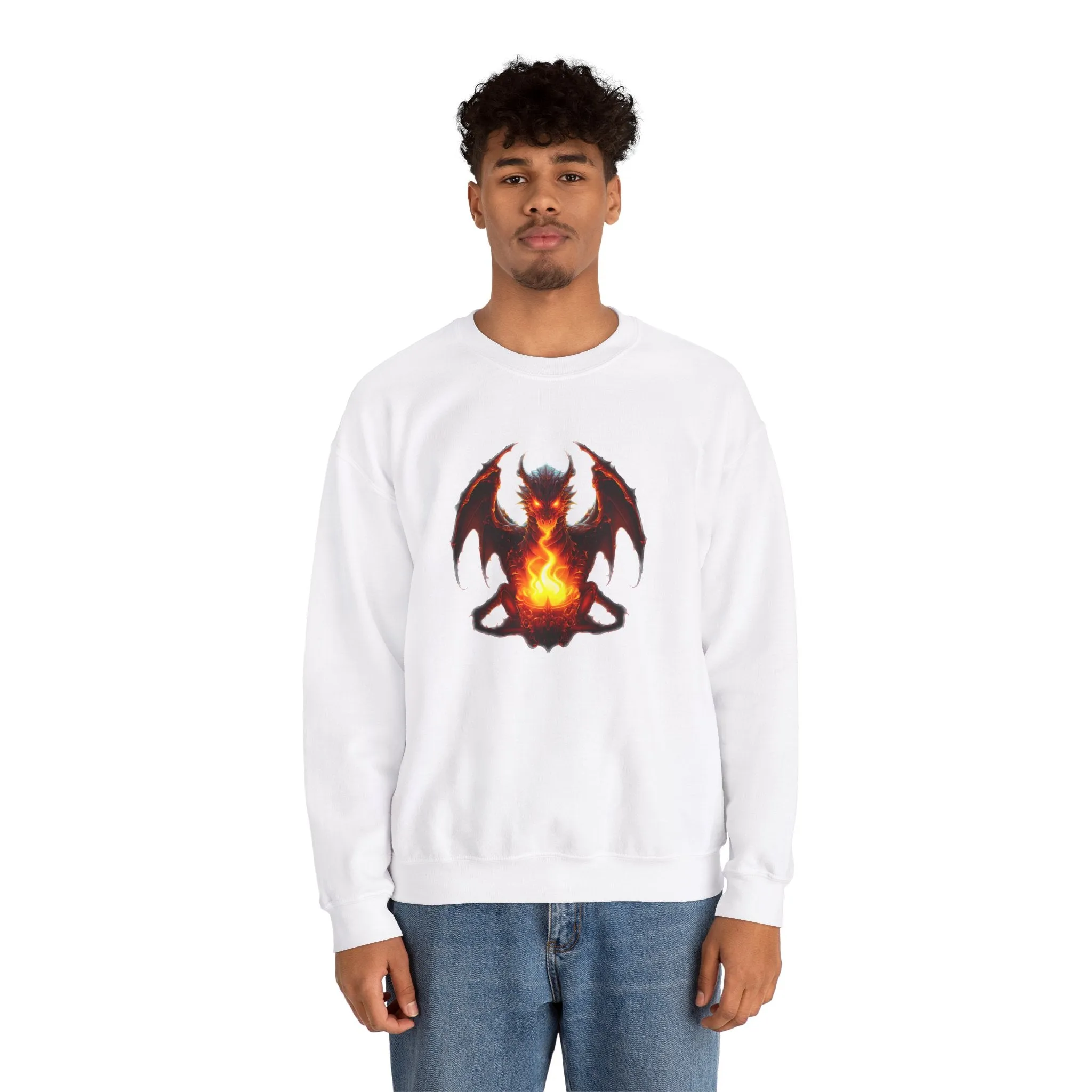 Fire Dragon Unisex Heavy Blend™ Crewneck Sweatshirt