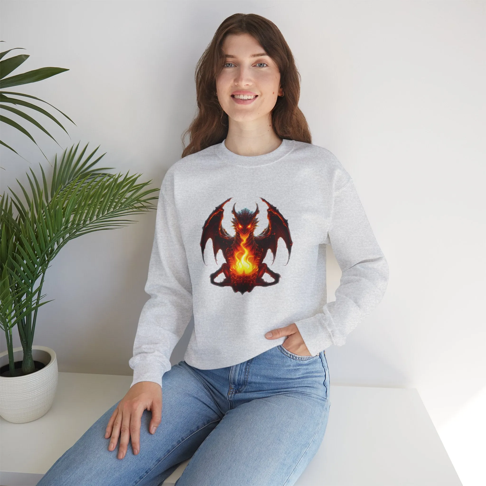 Fire Dragon Unisex Heavy Blend™ Crewneck Sweatshirt