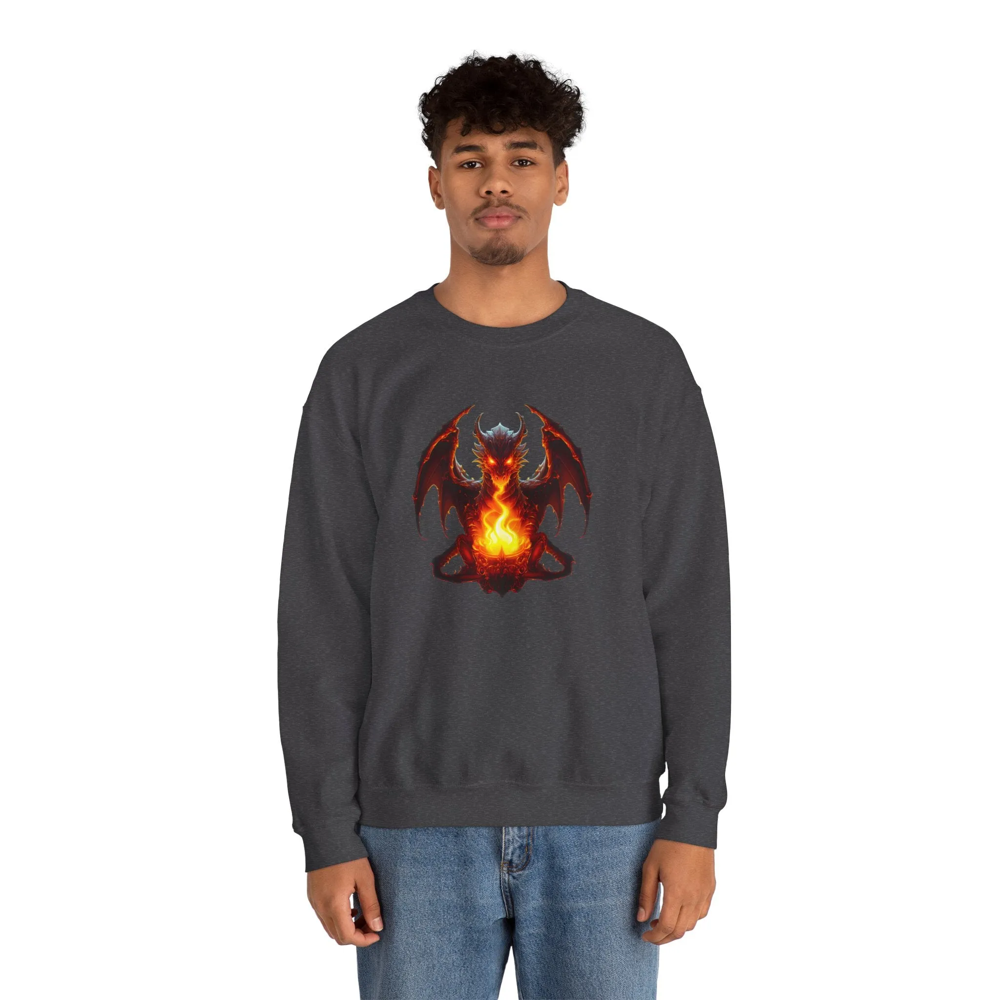 Fire Dragon Unisex Heavy Blend™ Crewneck Sweatshirt