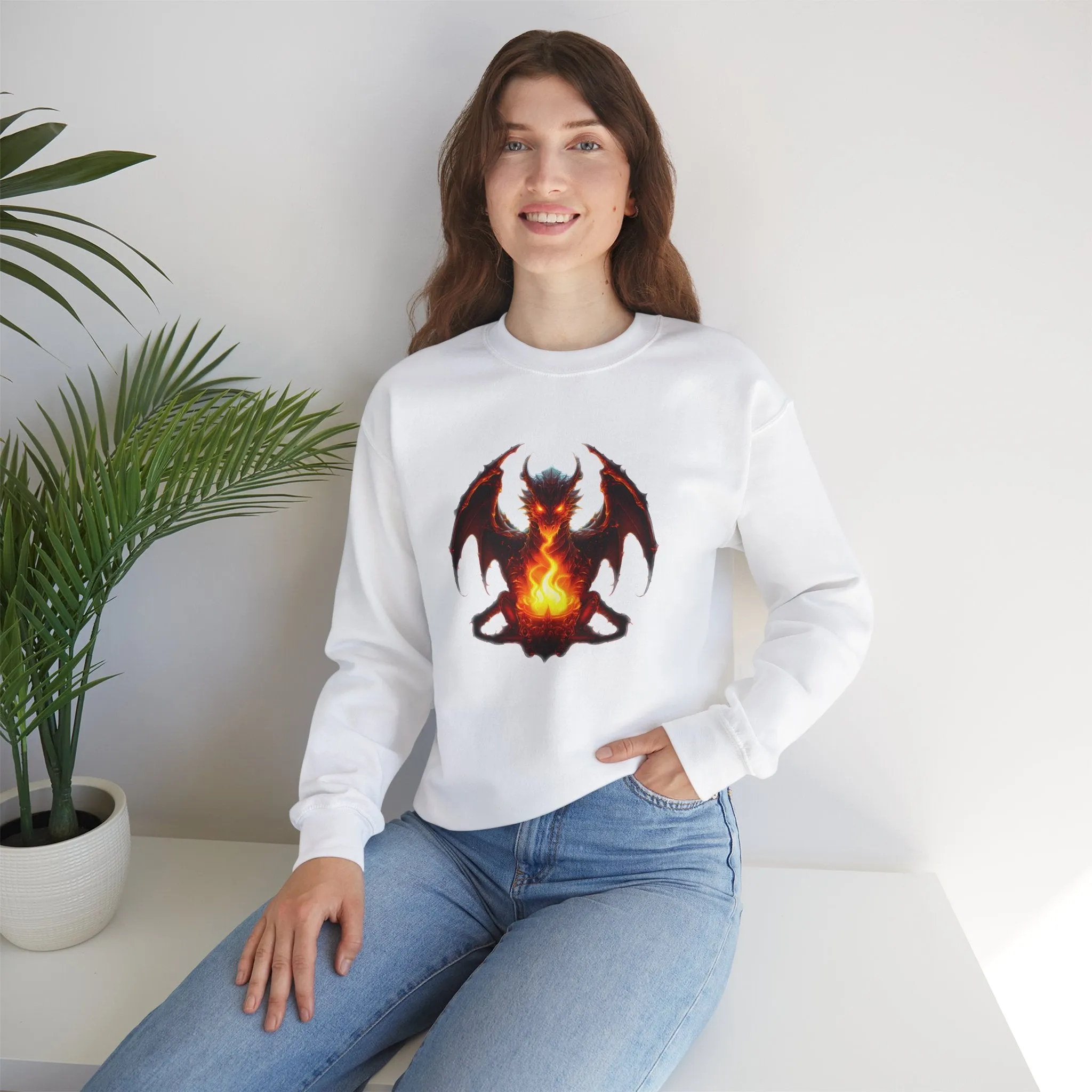 Fire Dragon Unisex Heavy Blend™ Crewneck Sweatshirt