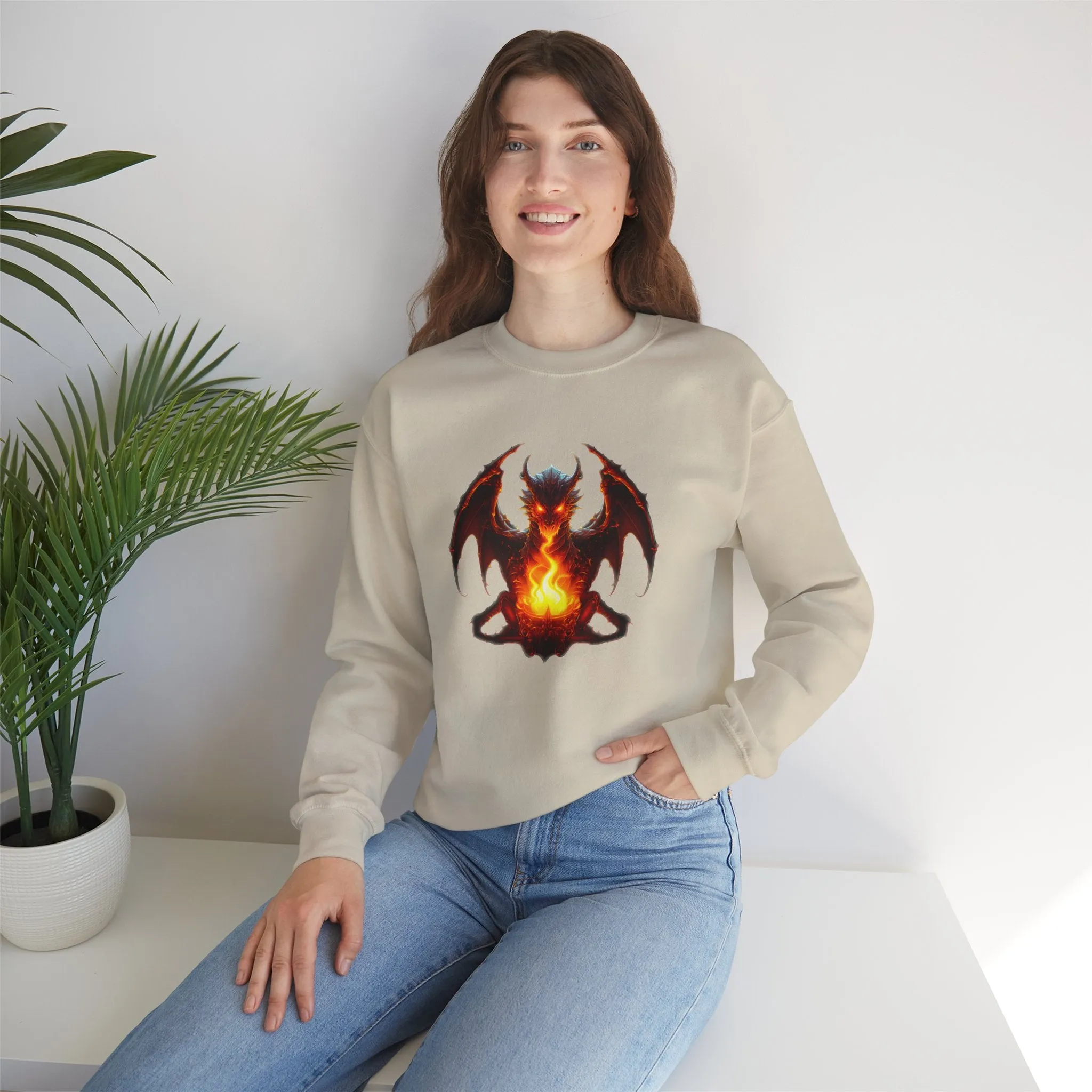 Fire Dragon Unisex Heavy Blend™ Crewneck Sweatshirt