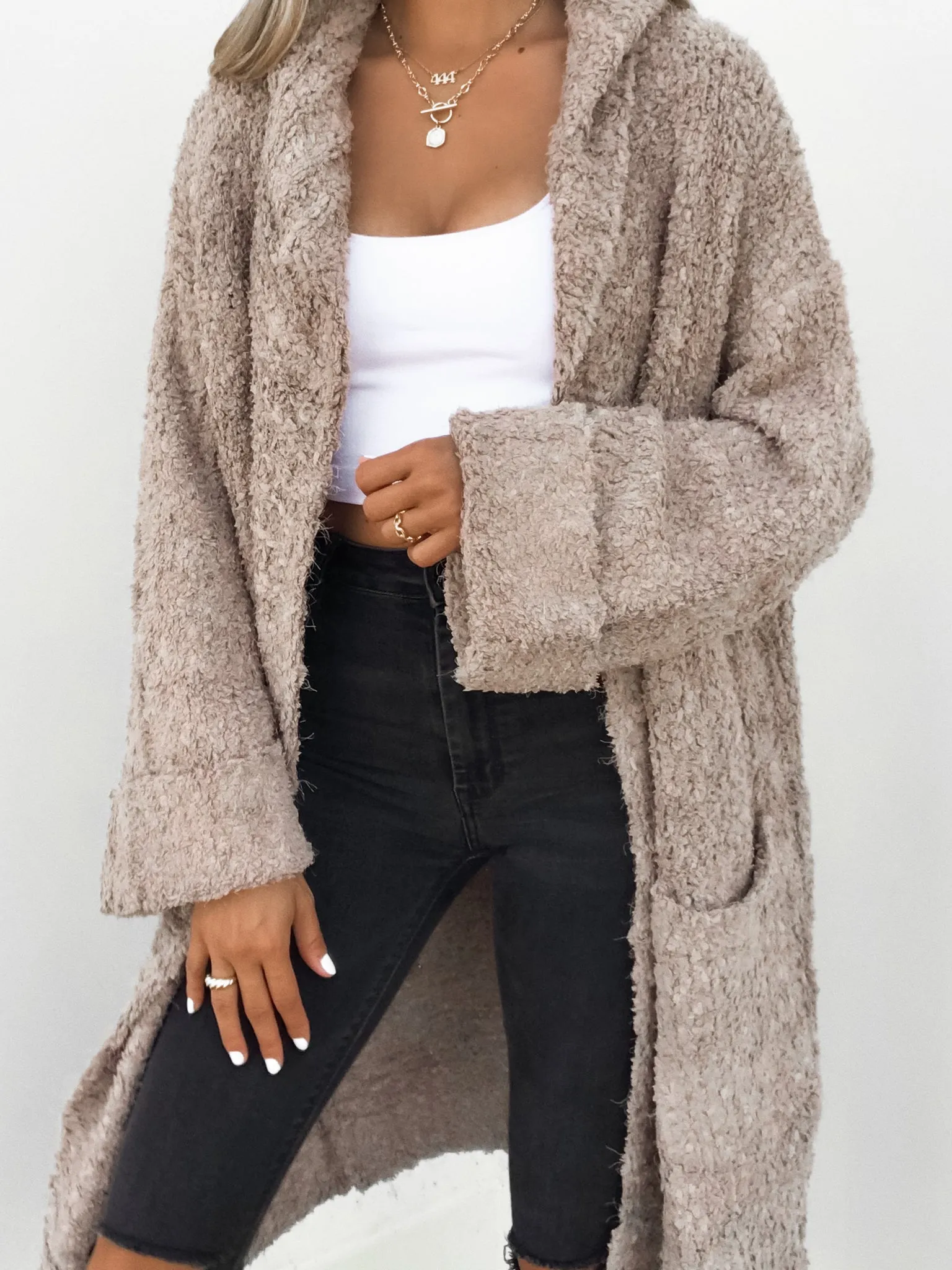 Gemini Soft Knit Cardigan in Mocha