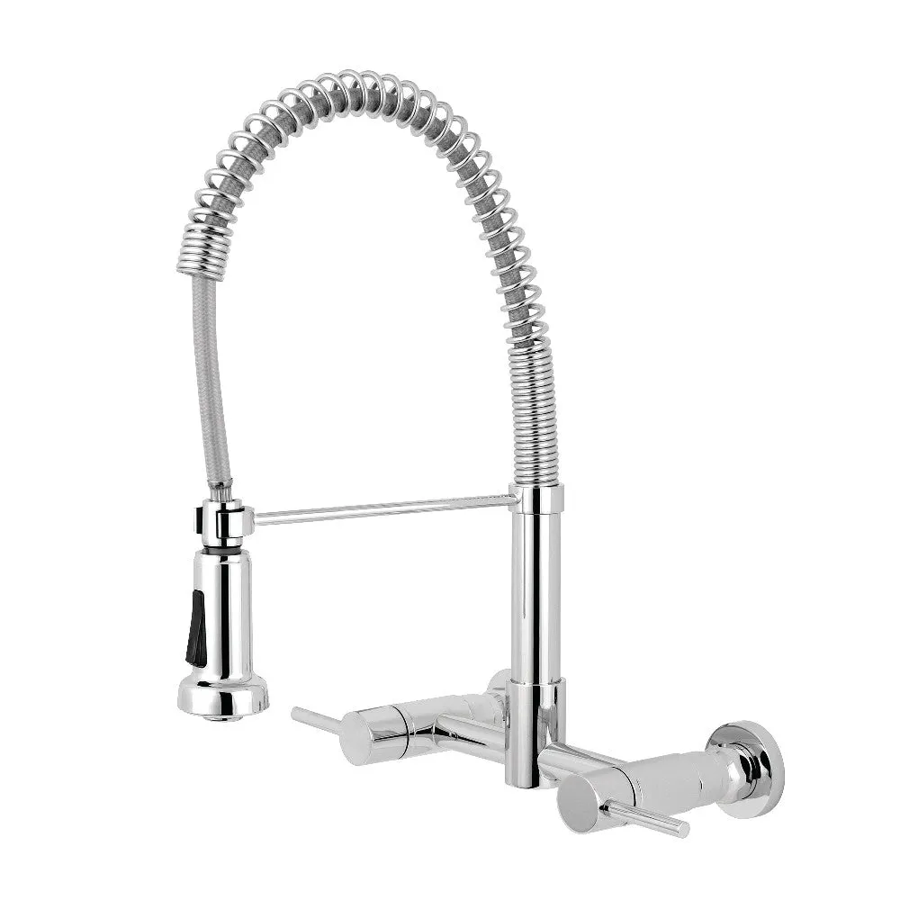 Gourmetier GS8188DL Concord 2-Handle Wall Mount Pull-Down Kitchen Faucet