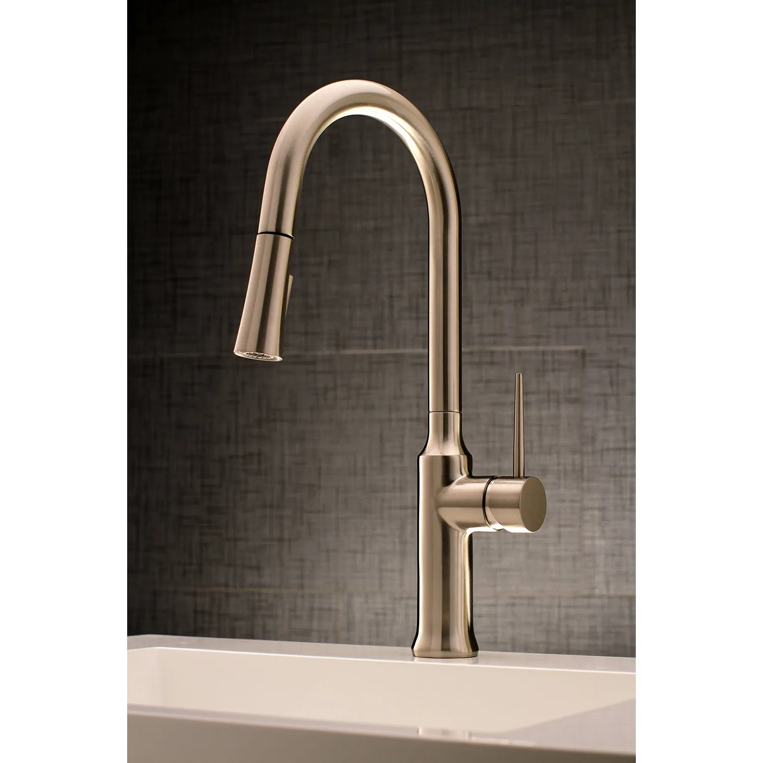 Gourmetier LS2721NYL Single-Handle Pull-Down Kitchen Faucet