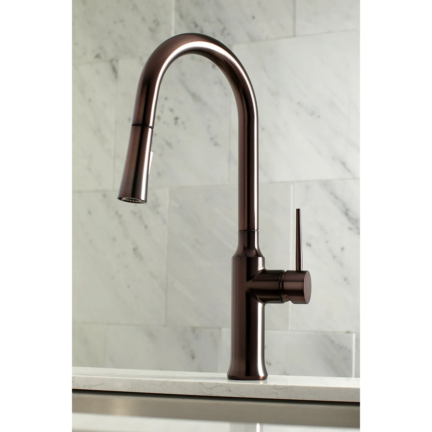 Gourmetier LS2721NYL Single-Handle Pull-Down Kitchen Faucet