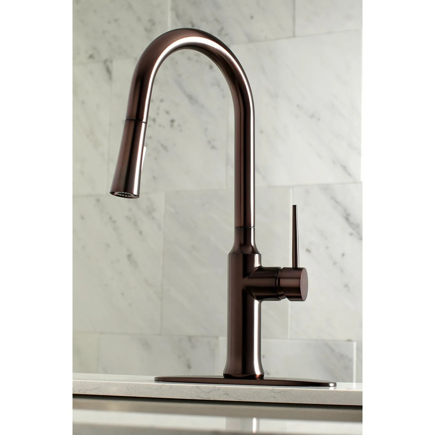 Gourmetier LS2721NYL Single-Handle Pull-Down Kitchen Faucet