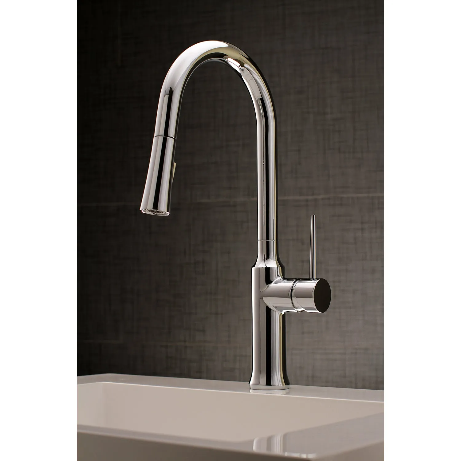 Gourmetier LS2721NYL Single-Handle Pull-Down Kitchen Faucet