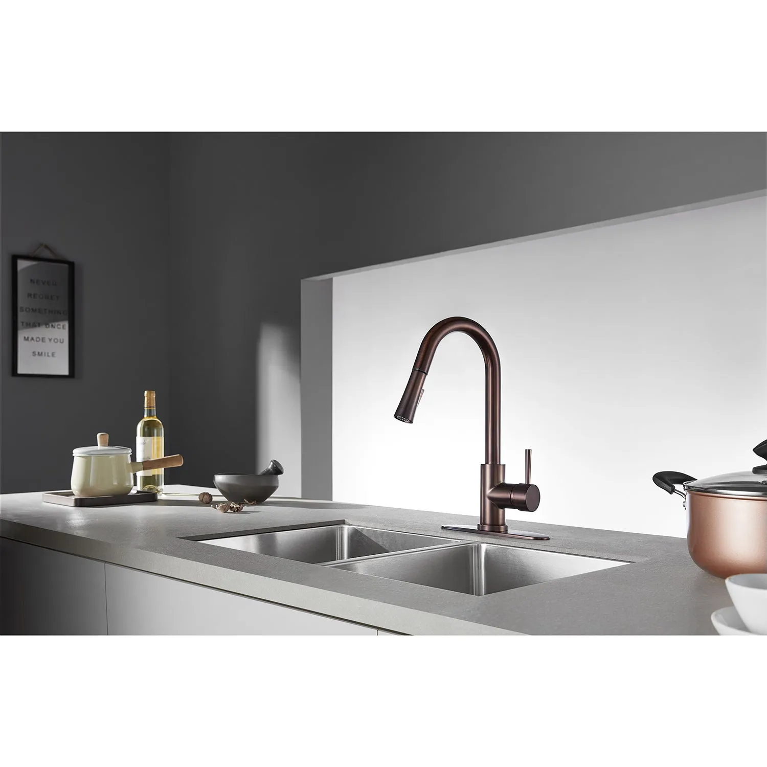 Gourmetier LS8628DL Concord Single-Handle Pull-Down Kitchen Faucet