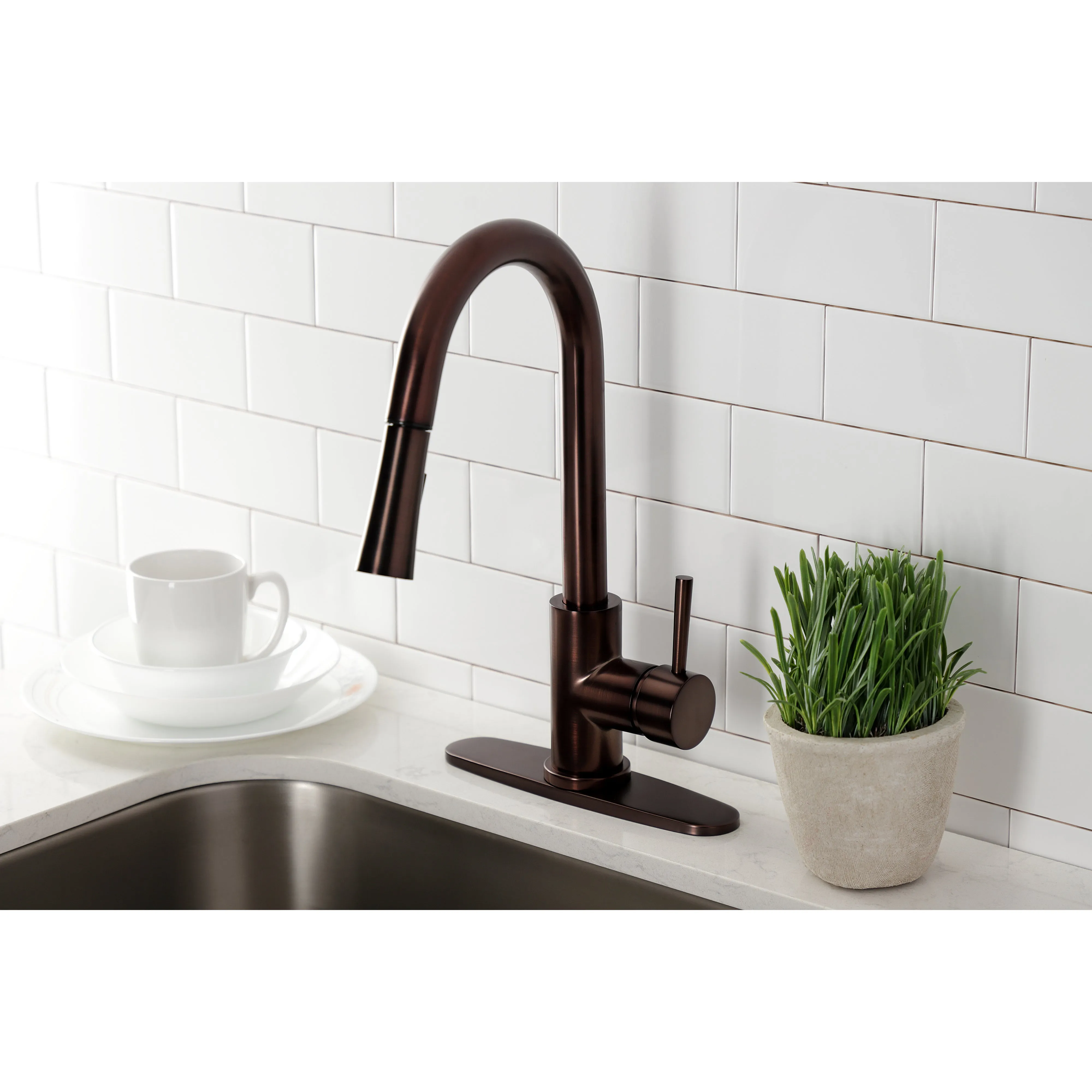 Gourmetier LS8628DL Concord Single-Handle Pull-Down Kitchen Faucet