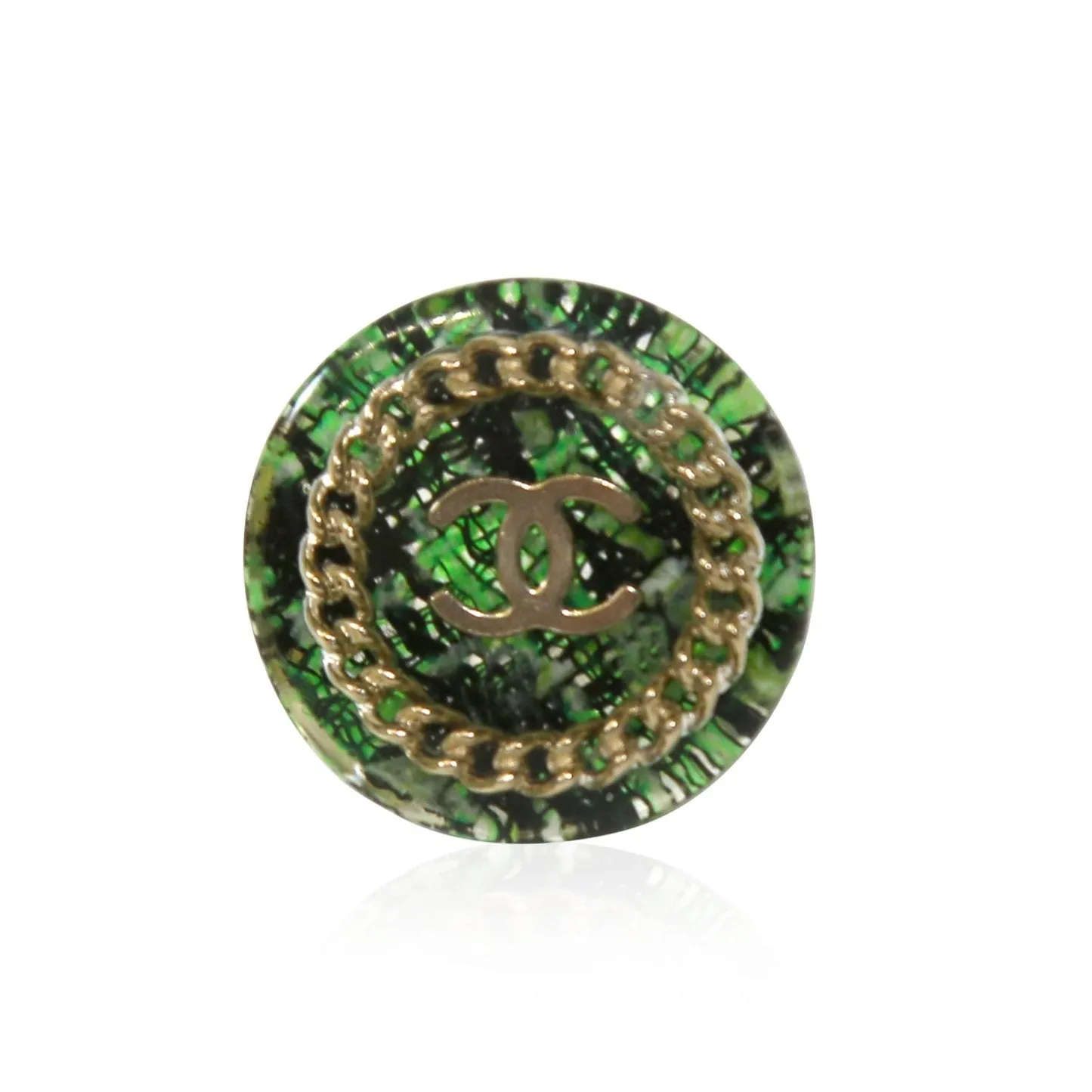 Green Tweed Ring