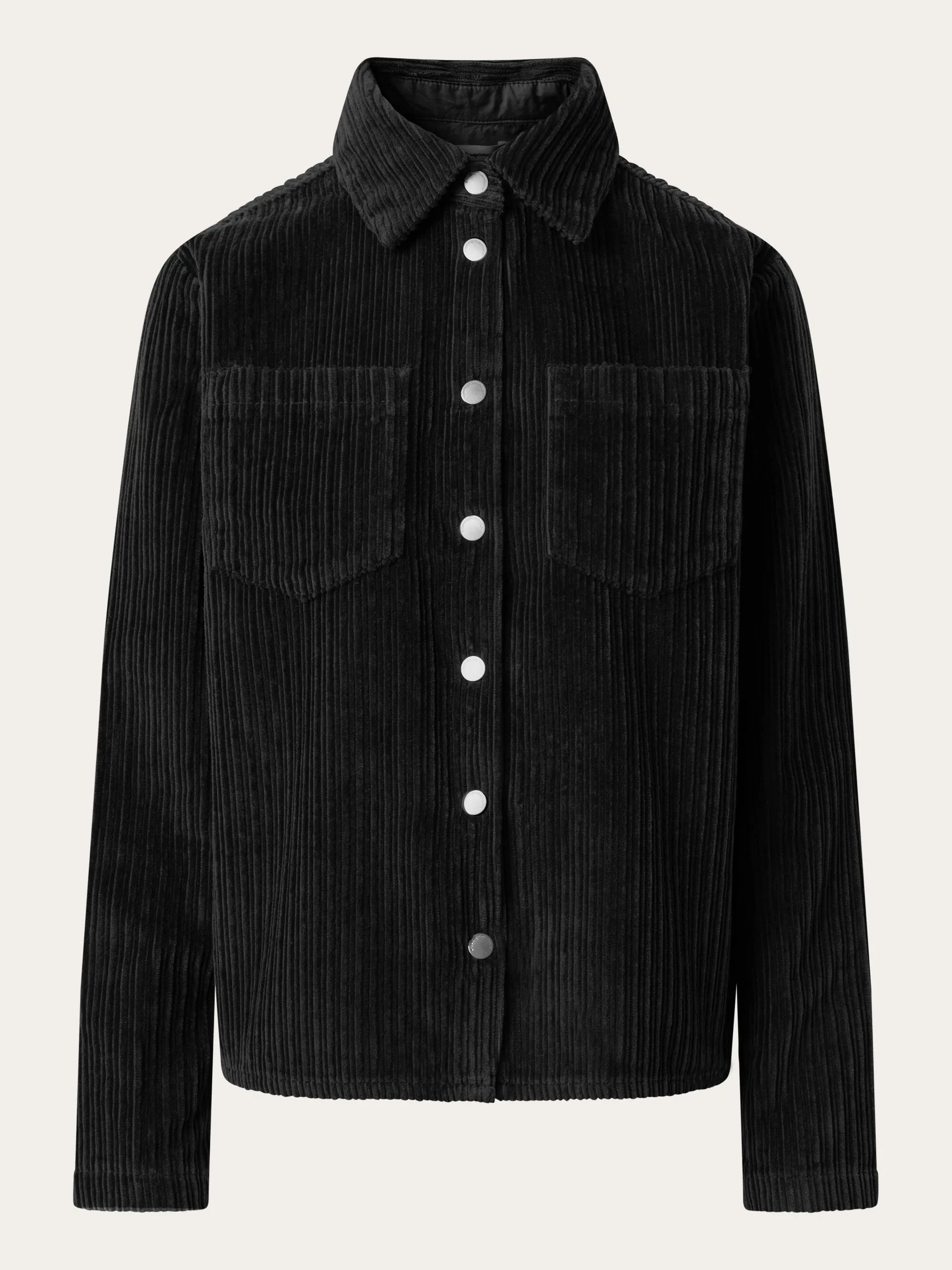 Irregular corduroy overshirt - Black Jet