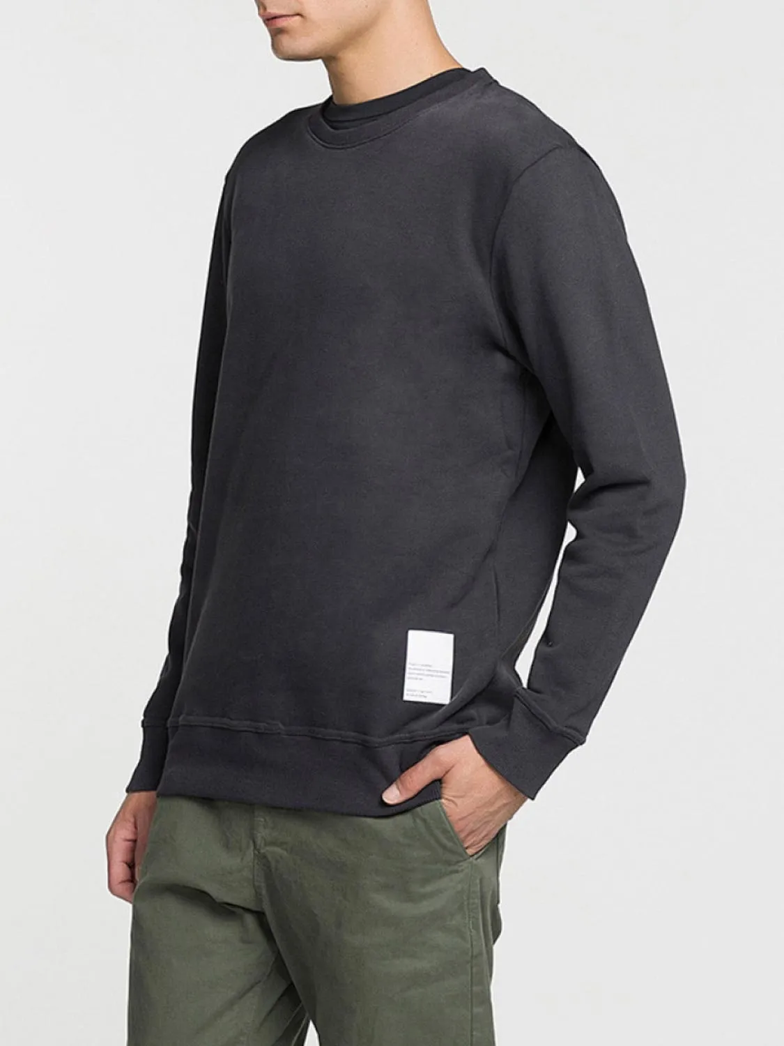 Logomania Crew Neck Sweatshirt Charcoal Grey