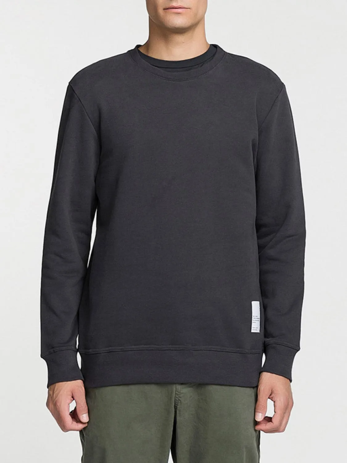 Logomania Crew Neck Sweatshirt Charcoal Grey