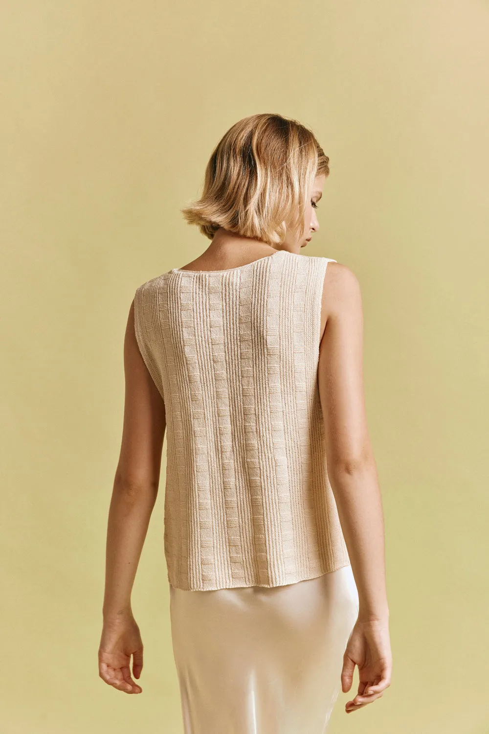 Lucinda Knit Vest Cream