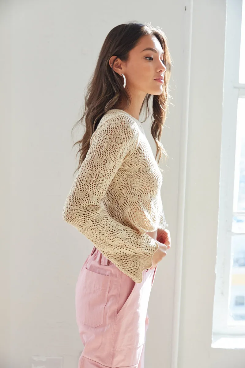 Marisa Pointelle Knit Top