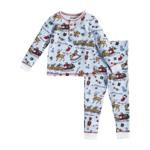 Night before Christmas Blue Pajamas