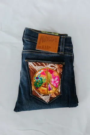 Peace Pocket Upcycled Jeans - #9