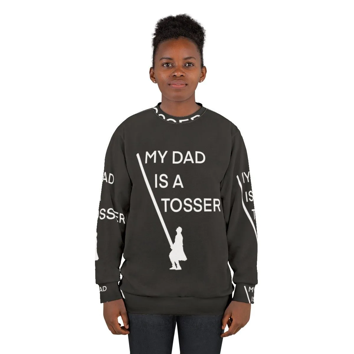 "Caber Toss Sweatshirt for Athletic Dads: My Dad's a Tosser"