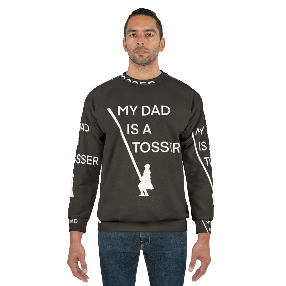 "Caber Toss Sweatshirt for Athletic Dads: My Dad's a Tosser"