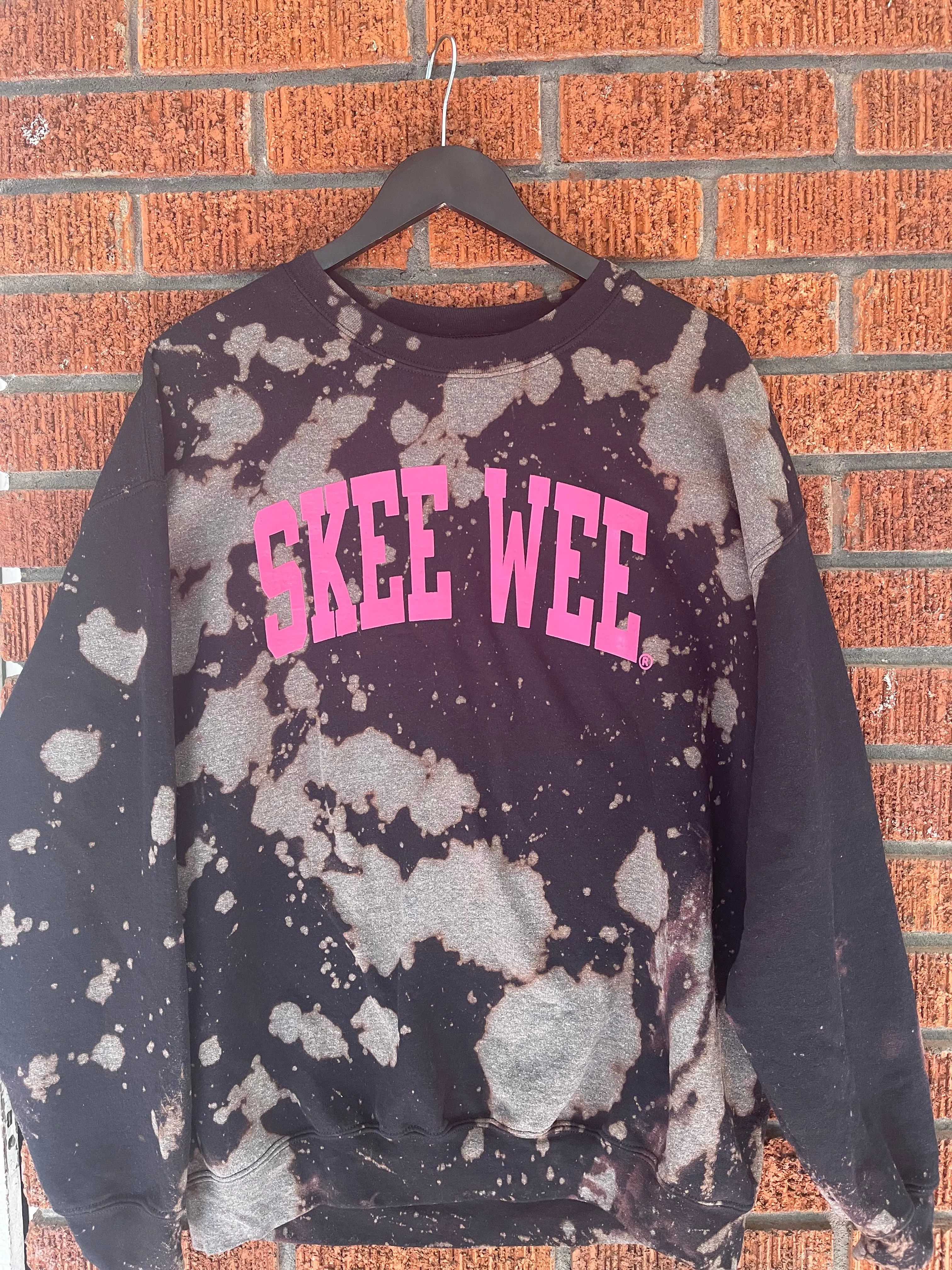 "It's a SkeeWee Kinda Night" Black Hand Dyed Sweatshirt