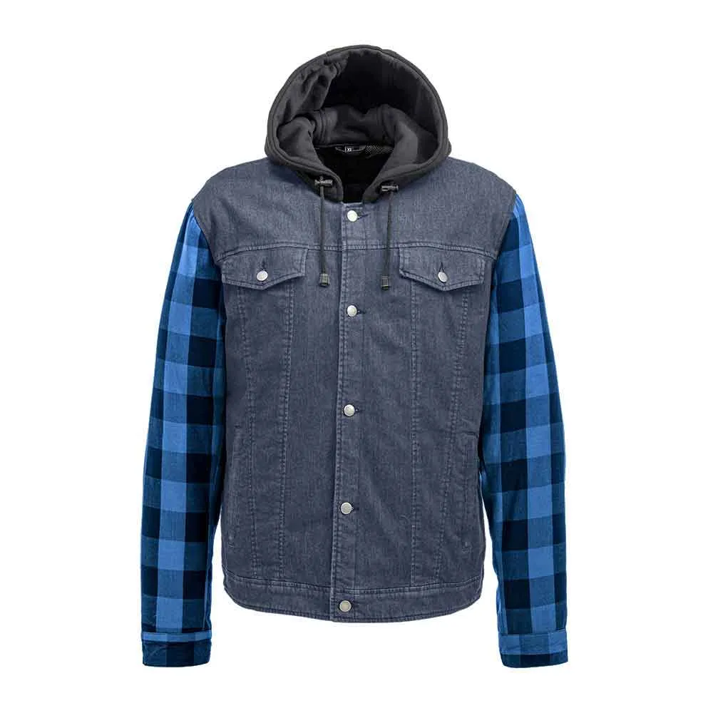 Road Armor Tuff Denim Protective Shirt With Plaid Sleeves