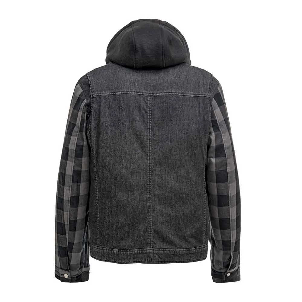 Road Armor Tuff Denim Protective Shirt With Plaid Sleeves