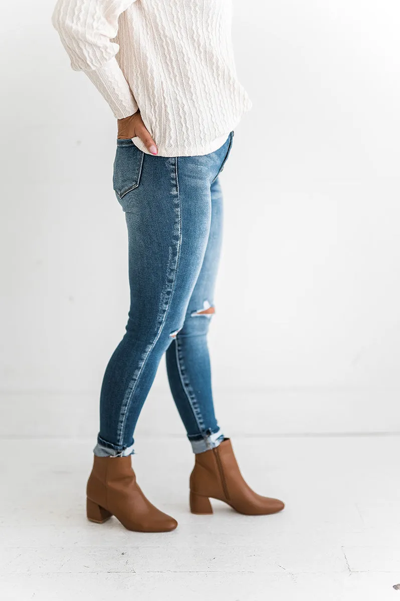 Ronnie Button Down Skinny Jeans - Kancan