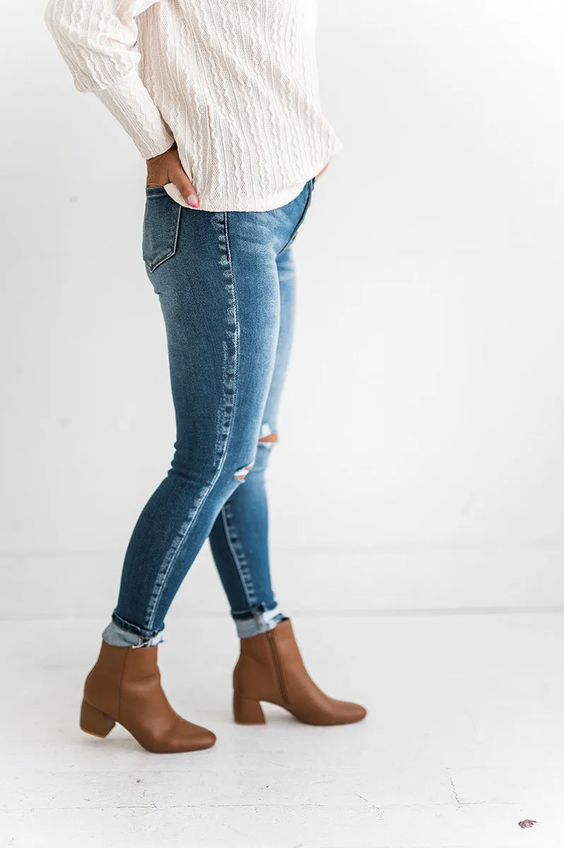 Ronnie Button Down Skinny Jeans - Kancan