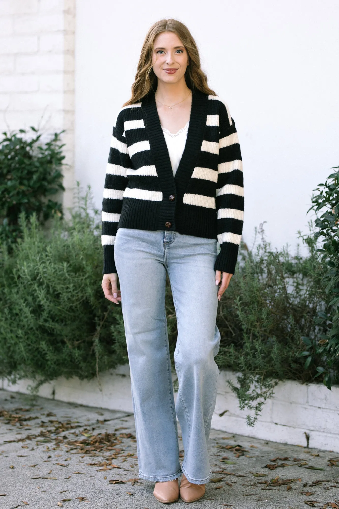 Sandy Striped Knit Cardigan