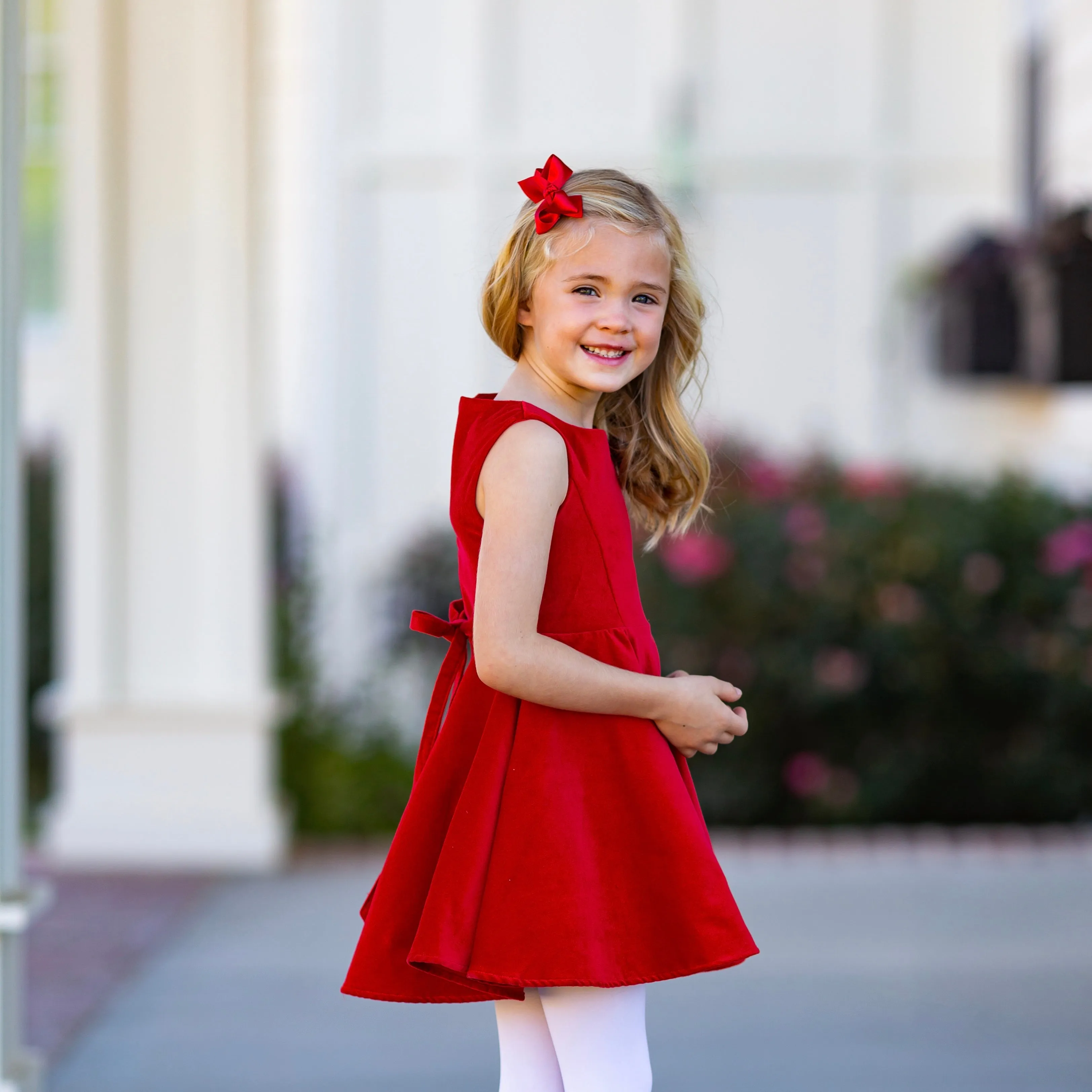 Special Occasion Dress in Red Velvet