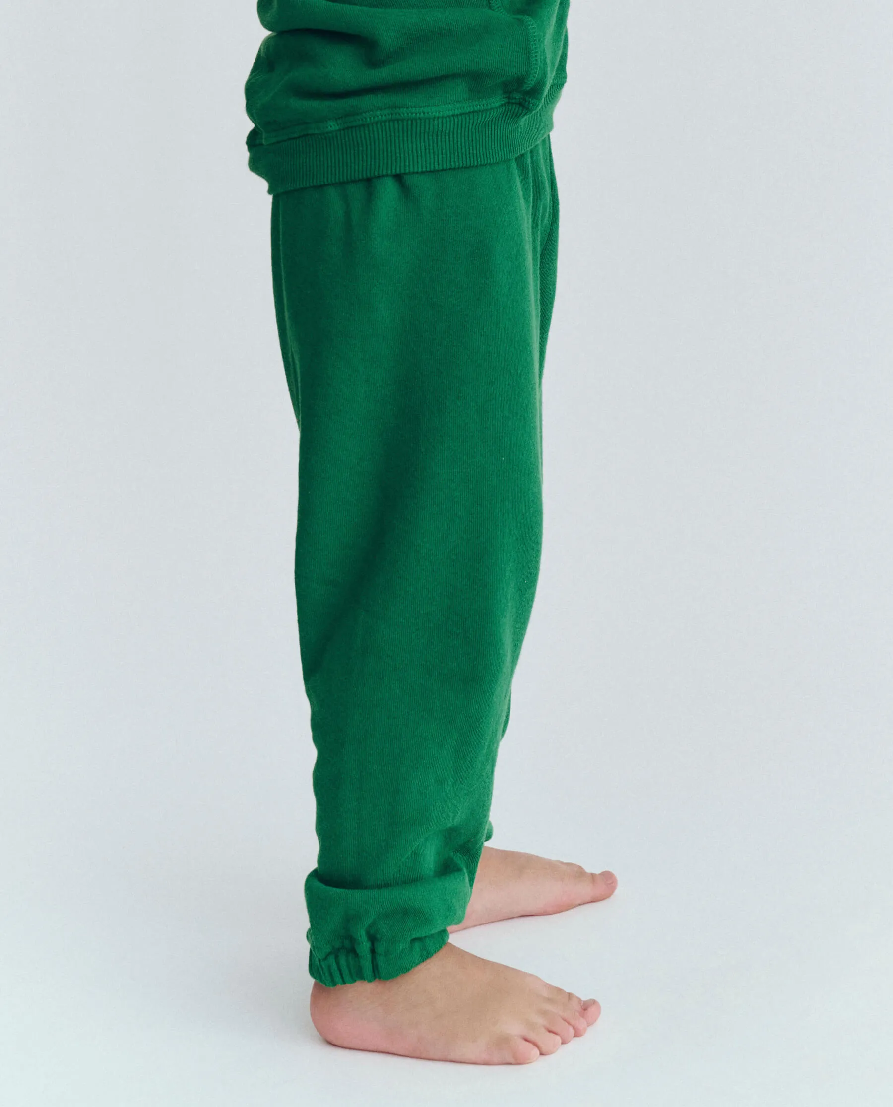 The Little Stadium Sweatpant. Solid -- Holly Leaf