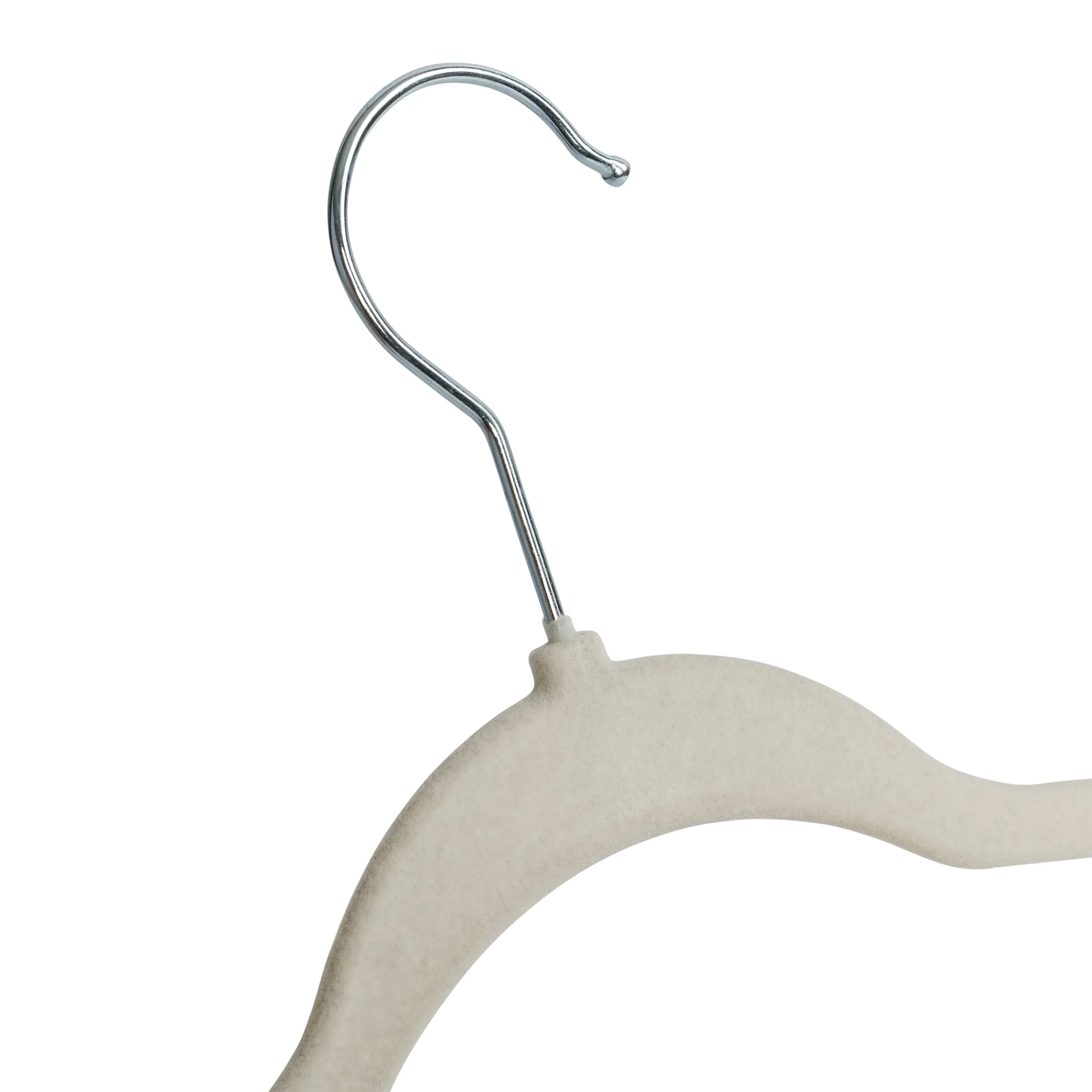 Warm Gray Slim-Profile Non-Slip Velvet Hangers (25-Pack)