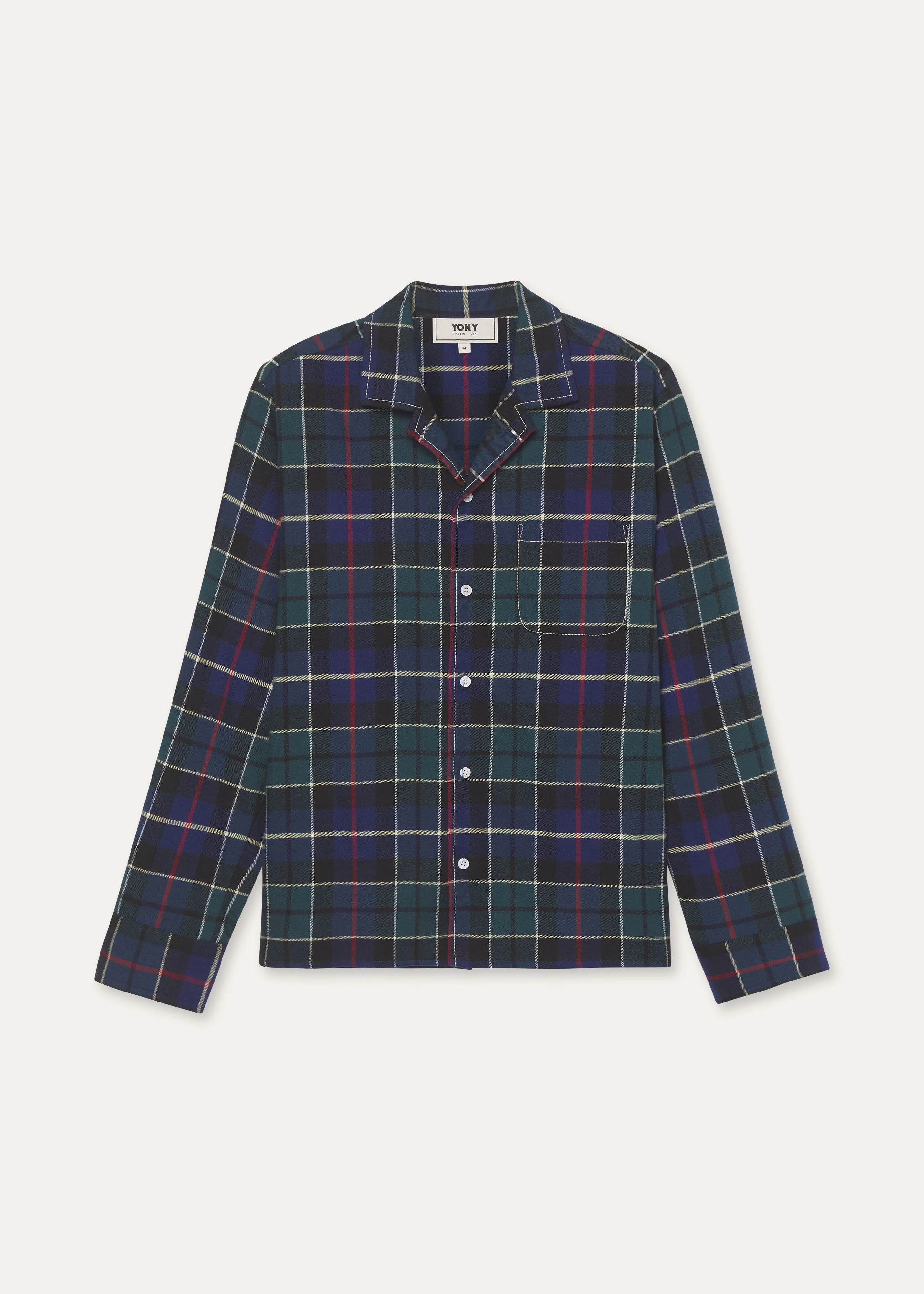 Yony Camp Collar Flannel Shirt