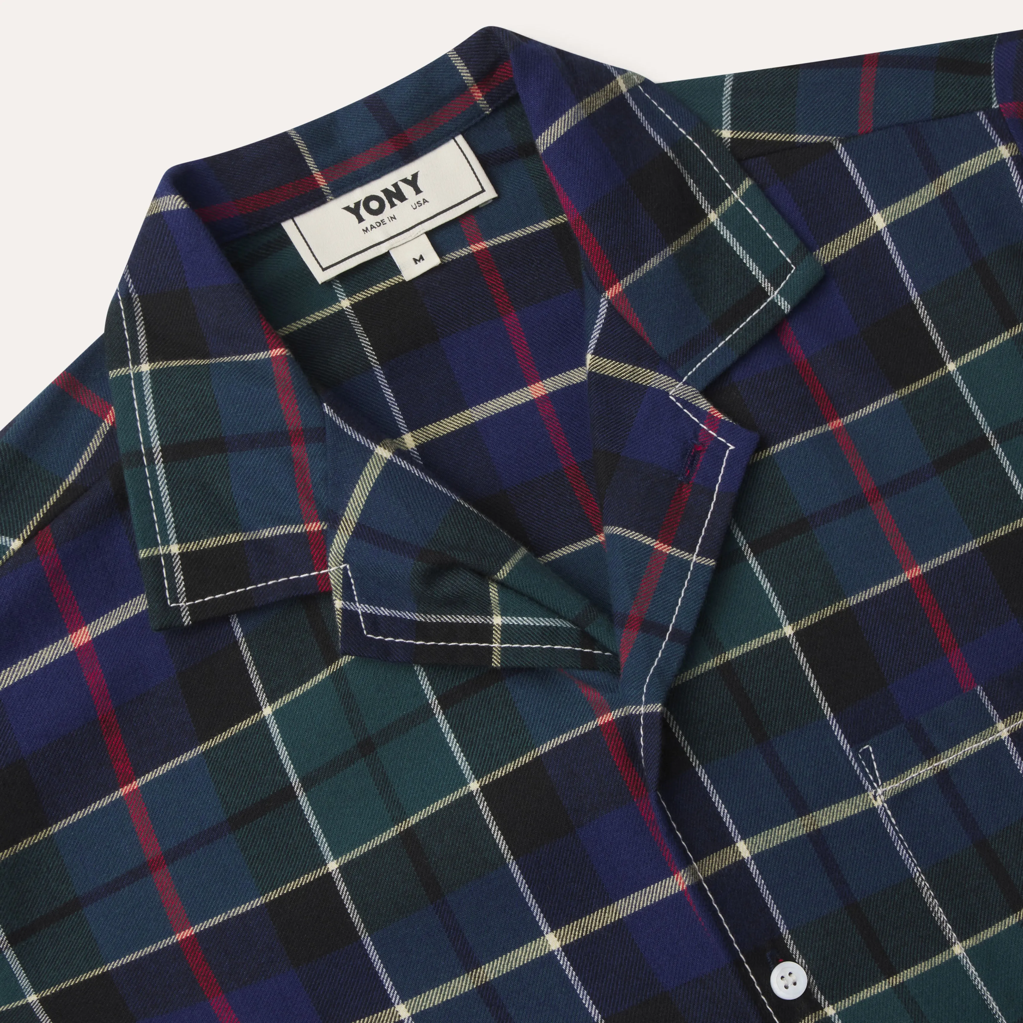 Yony Camp Collar Flannel Shirt